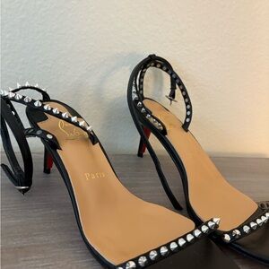Christian Louboutin Black Studded Women's Heels